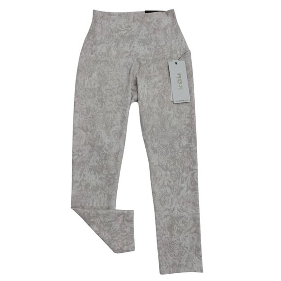RBX Womens High-Waisted Printed Leggings XS Gray Marble Pattern Stretchy, NWT. - Picture 1 of 7
